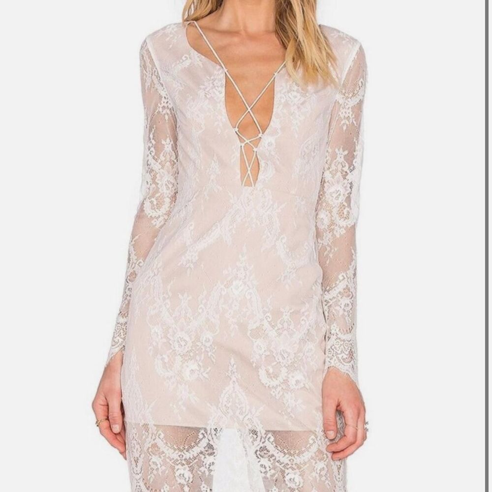 Stylestalker x lioness white lace Dress - size XS - NWT - Picture 3 of 7